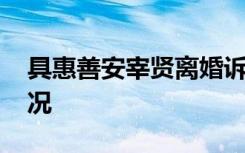 具惠善安宰贤离婚诉讼首次调停 具体是啥情况