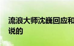 流浪大师沈巍回应和女作家结婚传闻 他怎么说的