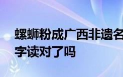 螺蛳粉成广西非遗名片 螺蛳粉忠实粉丝把名字读对了吗