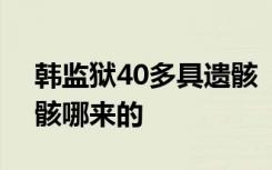 韩监狱40多具遗骸  竟是40多具身份不明遗骸哪来的