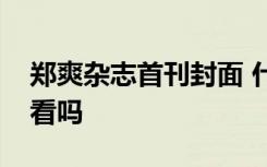 郑爽杂志首刊封面 什么杂志郑爽什么造型好看吗