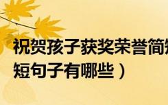 祝贺孩子获奖荣誉简短句子（祝贺获奖荣誉简短句子有哪些）