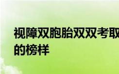 视障双胞胎双双考取重点大学 又是值得学习的榜样