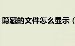 隐藏的文件怎么显示（隐藏的文件怎么显示）