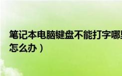 笔记本电脑键盘不能打字哪里解锁（笔记本电脑键盘不能用怎么办）