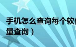 手机怎么查询每个软件用的流量（手机上网流量查询）