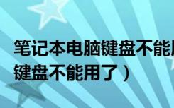 笔记本电脑键盘不能用了怎么搞（笔记本电脑键盘不能用了）