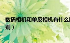 数码相机和单反相机有什么区别（数码相机和单反相机的区别）