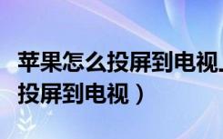 苹果怎么投屏到电视上电视不显示（苹果怎么投屏到电视）