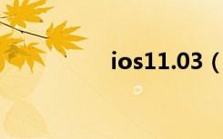 ios11.03（ios11 0 3）