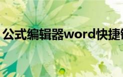 公式编辑器word快捷键（公式编辑器word）