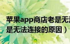 苹果app商店老是无法连接（苹果app商店老是无法连接的原因）