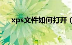 xps文件如何打开（xps文件怎么打开）