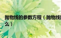 抛物线的参数方程（抛物线四种方程各对应的参数方程是什么）