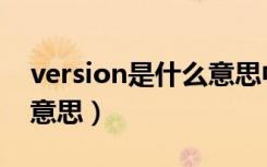 version是什么意思中文翻译（version什么意思）