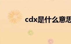 cdx是什么意思（cdx的意思）