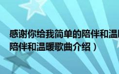 感谢你给我简单的陪伴和温暖是什么歌（感谢你给我简单的陪伴和温暖歌曲介绍）