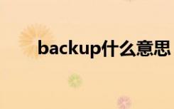 backup什么意思（backup的意思）