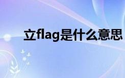 立flag是什么意思（立flag是什么梗）