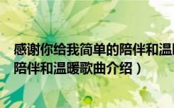 感谢你给我简单的陪伴和温暖是什么歌（感谢你给我简单的陪伴和温暖歌曲介绍）