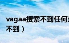 vagaa搜索不到任何东西怎么办（vagaa搜索不到）