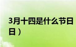 3月十四是什么节日（到底3月14日是什么节日）