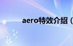 aero特效介绍（aero特效简介）