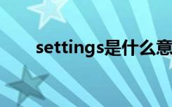 settings是什么意思中文（setting）