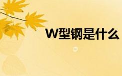 W型钢是什么（W型钢是啥）