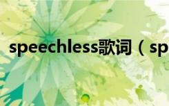 speechless歌词（speechless歌词是什么）