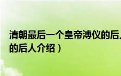 清朝最后一个皇帝溥仪的后人是谁（清朝最后一个皇帝溥仪的后人介绍）