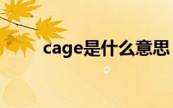 cage是什么意思（cage中文意思）