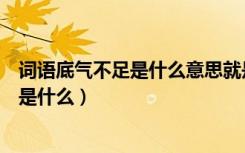 词语底气不足是什么意思就是词语的意思（底气不足的意思是什么）