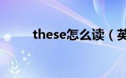 these怎么读（英语these怎么读）