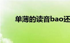 单薄的读音bao还是bo（单薄解释）