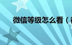 微信等级怎么看（微信等级如何查看）