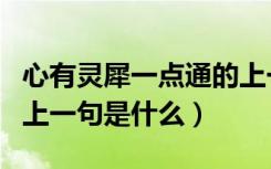 心有灵犀一点通的上一句（心有灵犀一点通的上一句是什么）