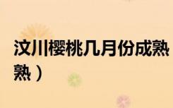 汶川樱桃几月份成熟（汶川樱桃具体几月份成熟）