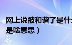 网上说被和谐了是什么意思（网上说被和谐了是啥意思）