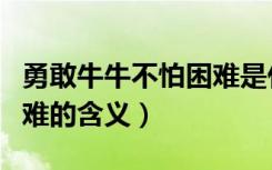 勇敢牛牛不怕困难是什么梗（勇敢牛牛不怕困难的含义）