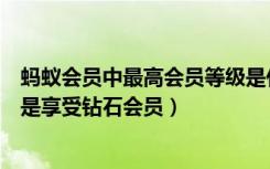 蚂蚁会员中最高会员等级是什么（蚂蚁会员中最高会员等级是享受钻石会员）