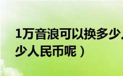 1万音浪可以换多少人民币（1万音浪能换多少人民币呢）