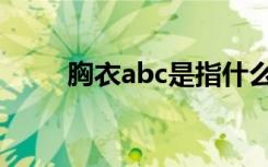 胸衣abc是指什么（胸衣abc解释）