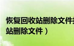 恢复回收站删除文件打不开怎么办（恢复回收站删除文件）