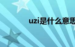 uzi是什么意思（uzi的意思）