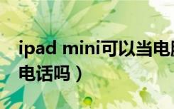 ipad mini可以当电脑吗（ipad mini可以打电话吗）