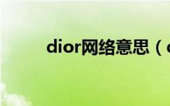 dior网络意思（dior是什么意思）