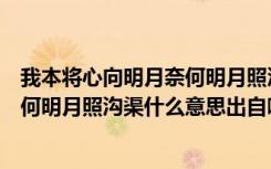 我本将心向明月奈何明月照沟渠什意思（我本将心向明月奈何明月照沟渠什么意思出自哪里）