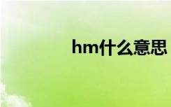 hm什么意思（hm是什么）