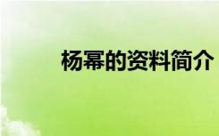 杨幂的资料简介（杨幂演员简介）